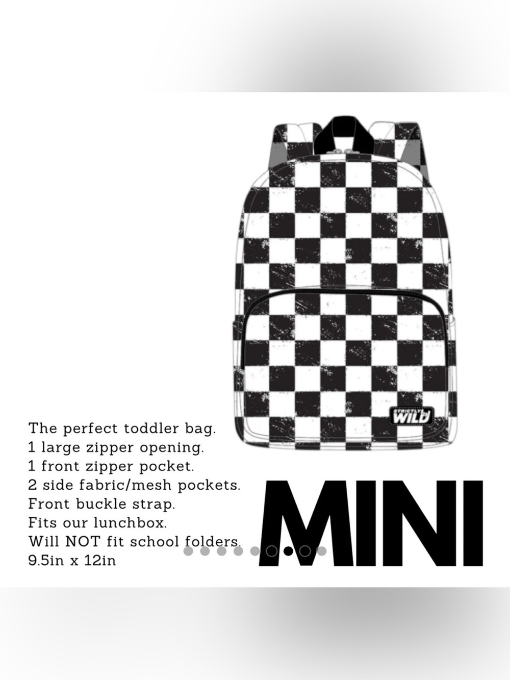 Classic Checkered Backpack - Black & White